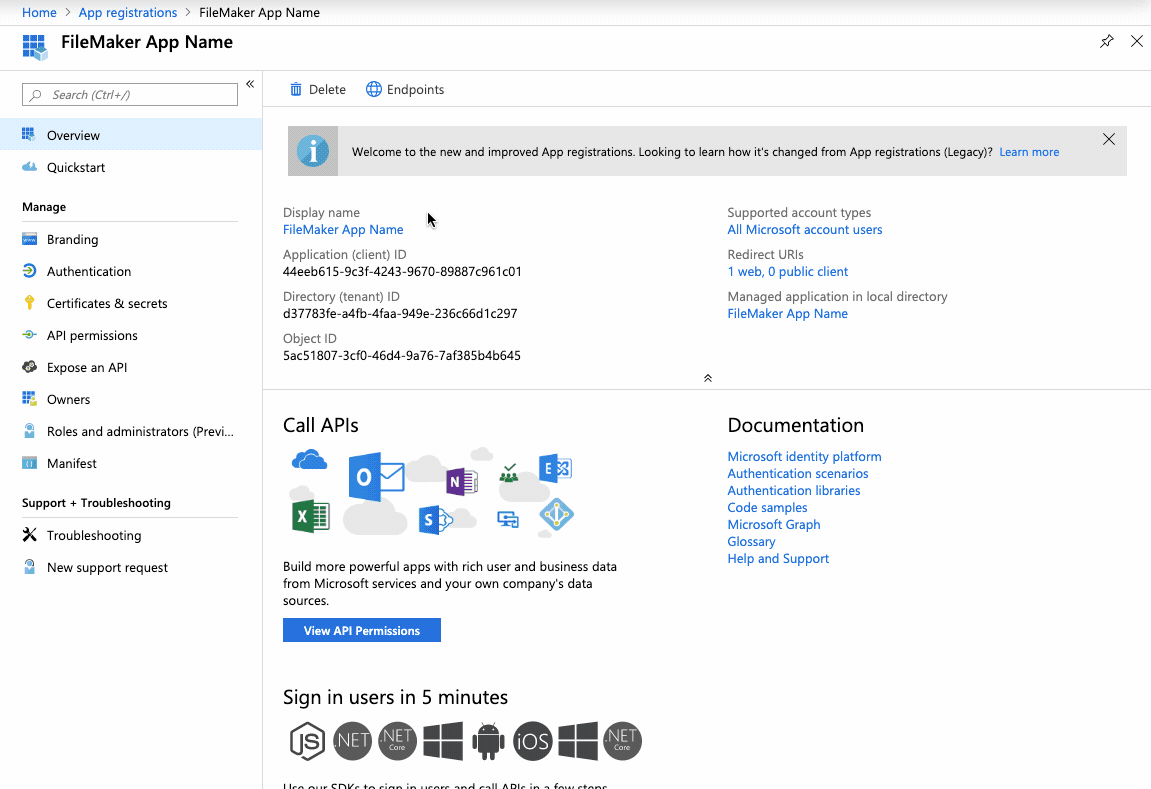 microsoft onedrive permissions for filemaker integration