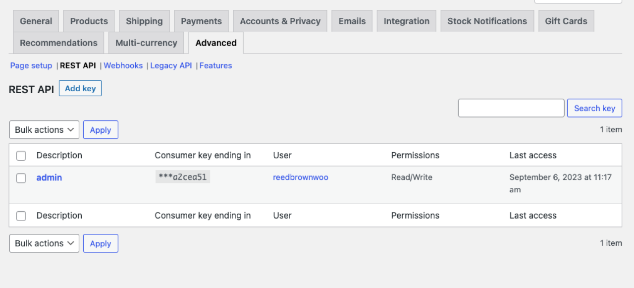 filemaker woocommerce integration api key.