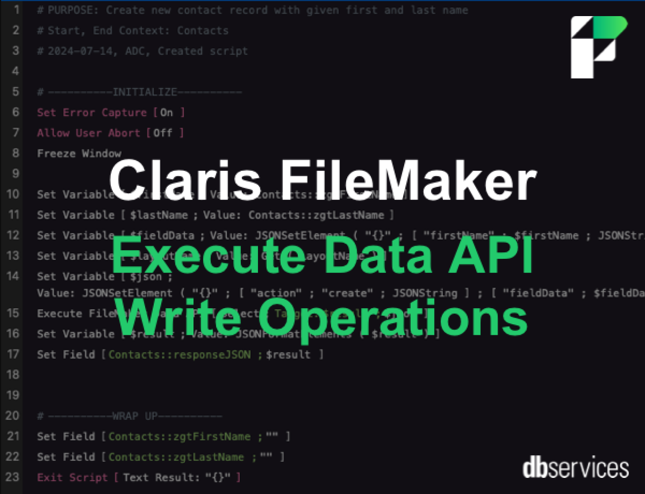 claris filemaker execute data api write operations.