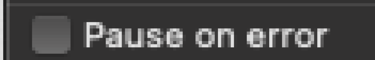 testing your work in filemaker pause on error button.