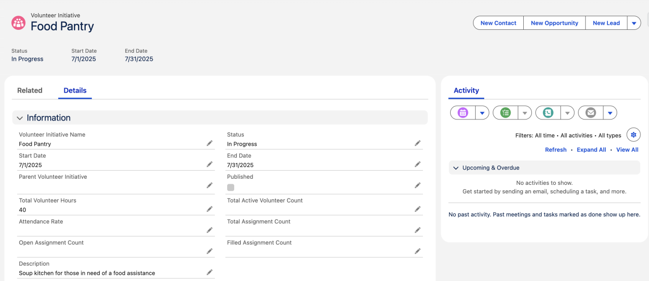 volunteer management volunteer initiative layout.
