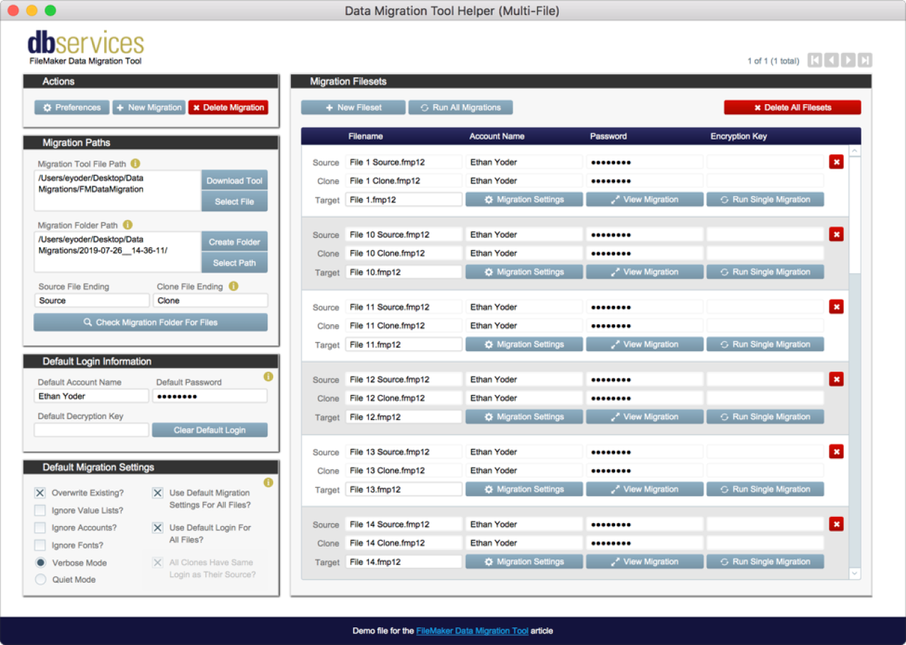 FM Data Migration Companion Filesets.