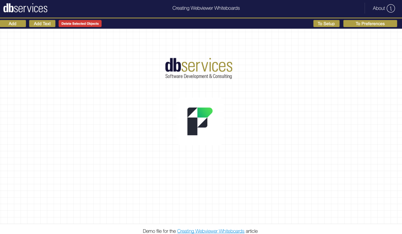 Claris FileMaker: Images and Designs in Whiteboard Webviewers Whiteboard.