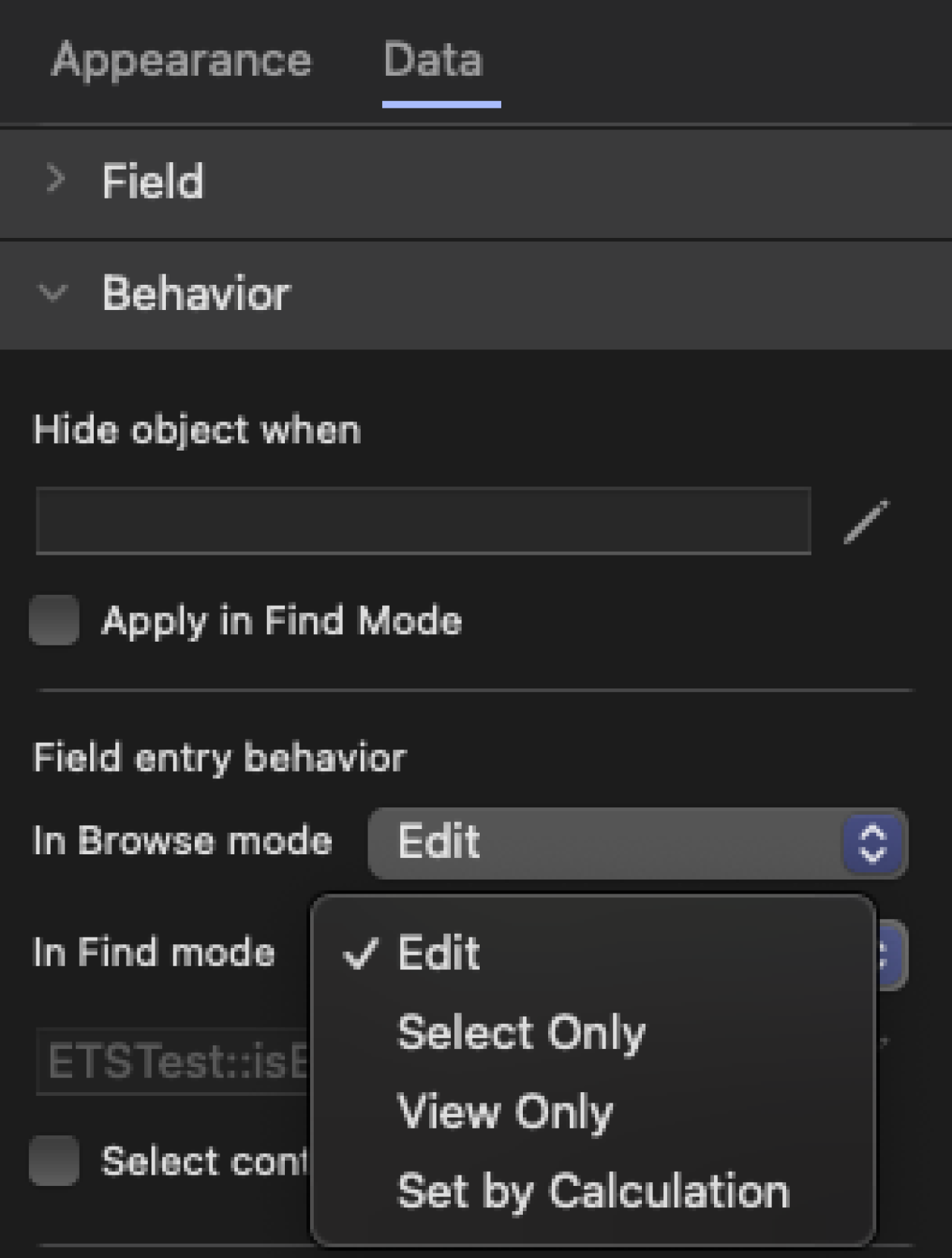 Claris FileMaker Pro 2026 Overview Conditional Edibility 2026.