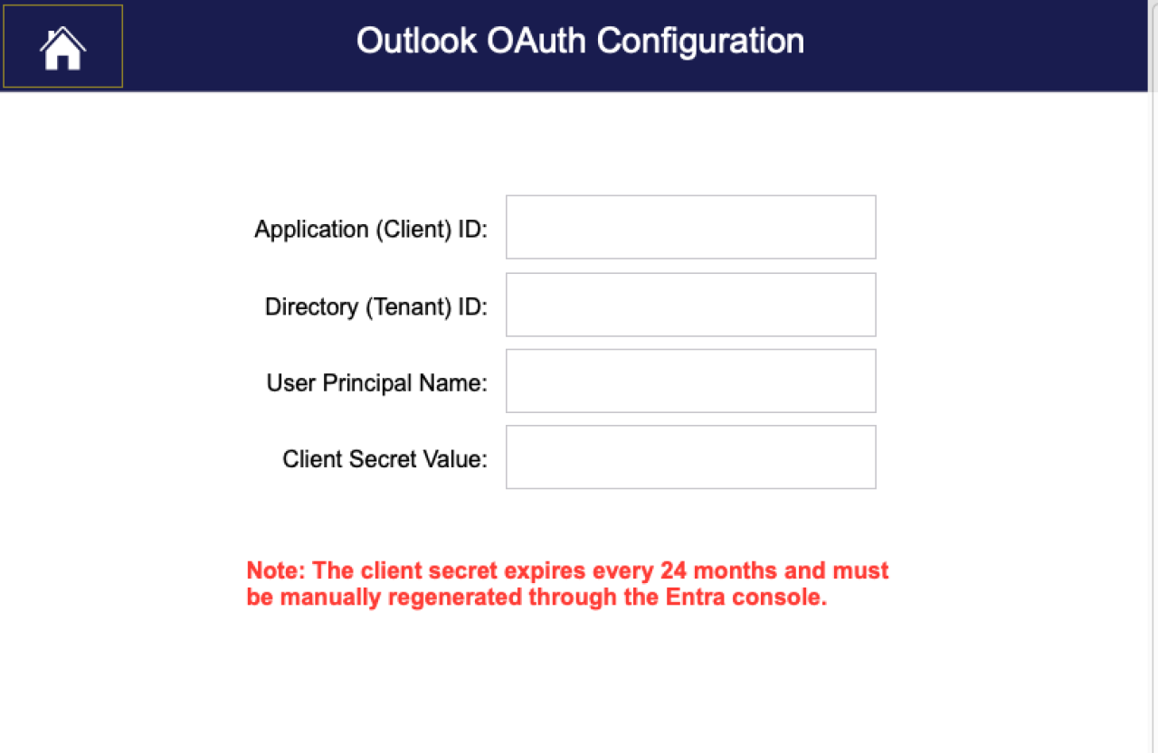 oauth email prefs and configurations.