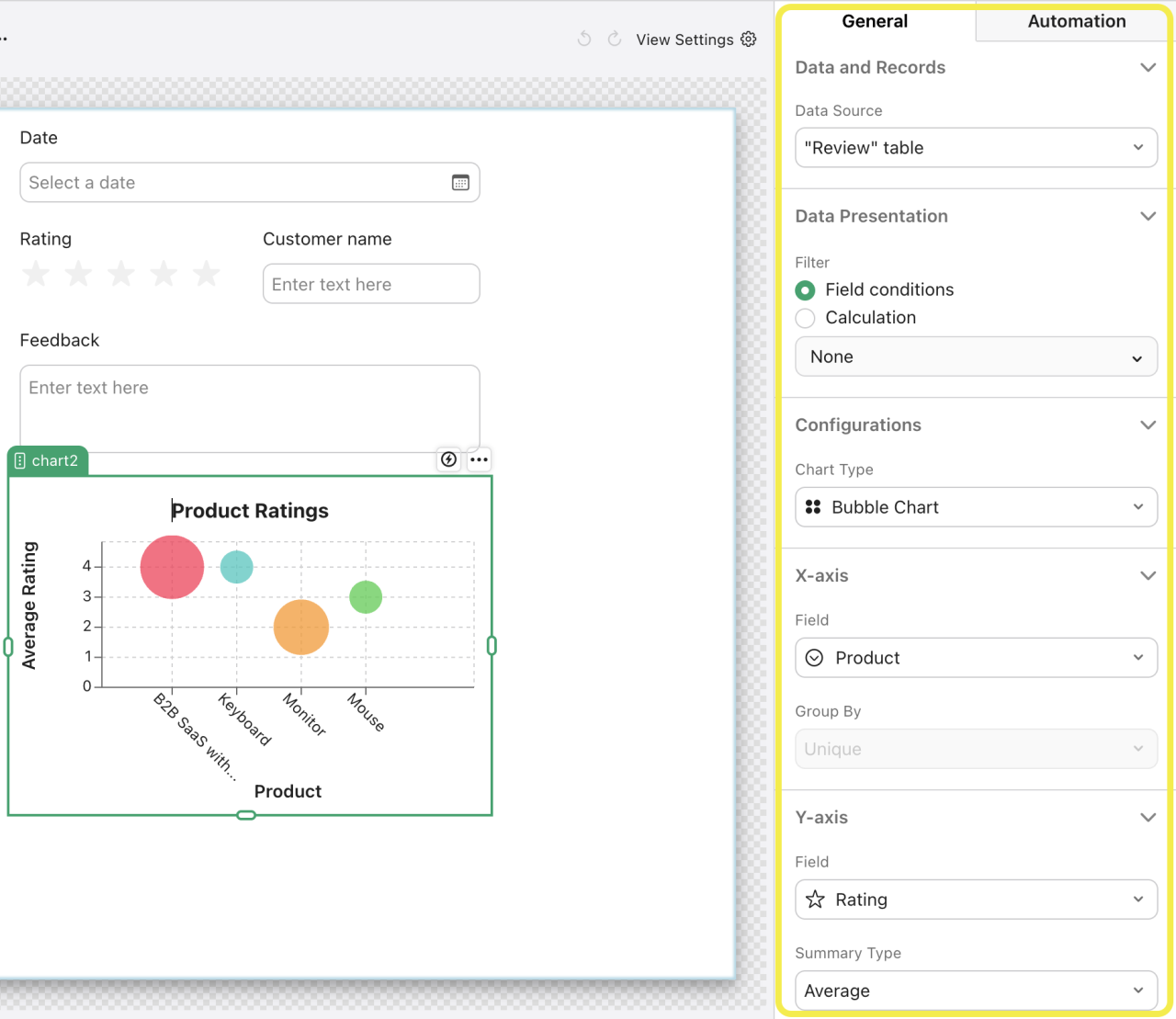 custom views in claris studio chart.