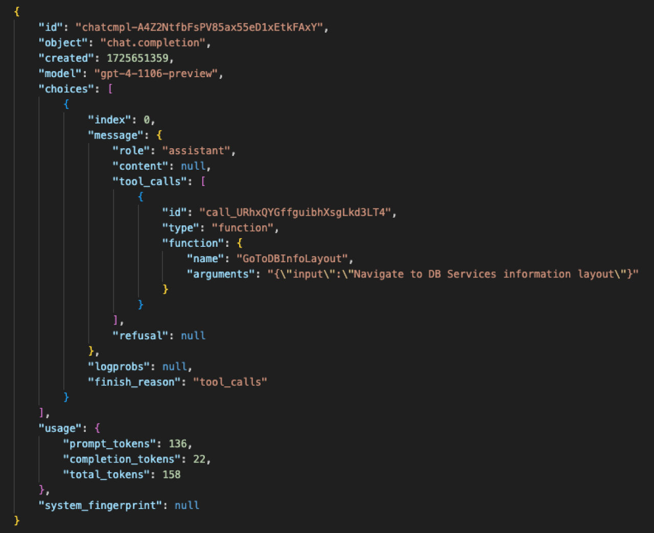 filemaker ai function calling AI Response Object.