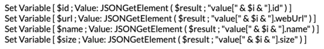 filemaker microsoft sharepoint jsongetelement.