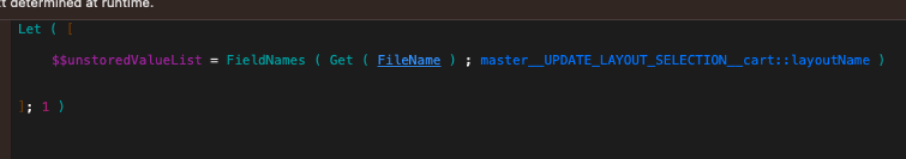 filemaker user defined logic script parameter.