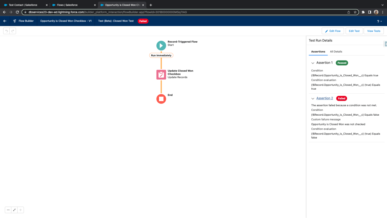 salesforce flow tests.