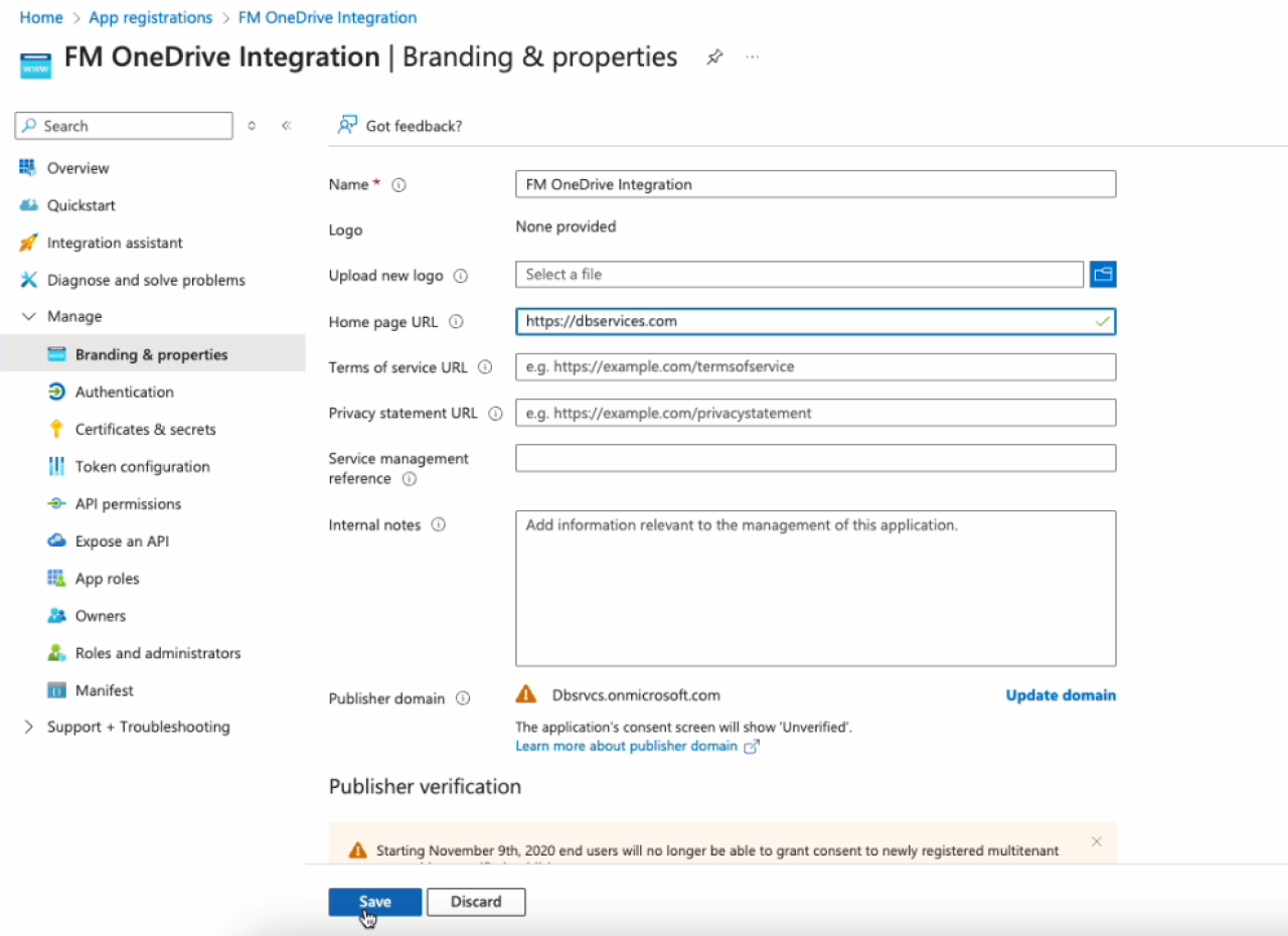 microsoft onedrive filemaker setting urls.