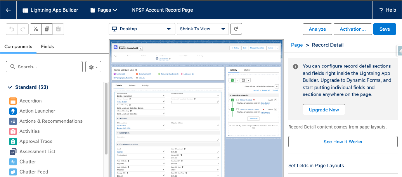 migrating NPSP to NPC NPSP Lightening Page.