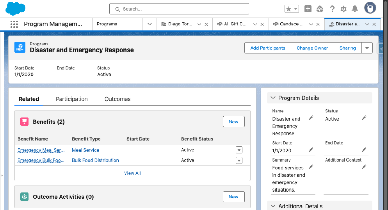 migrating npsp to npc program management.