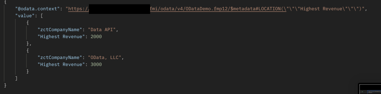OData- What's New in Claris FileMaker 2025 aggregation result.
