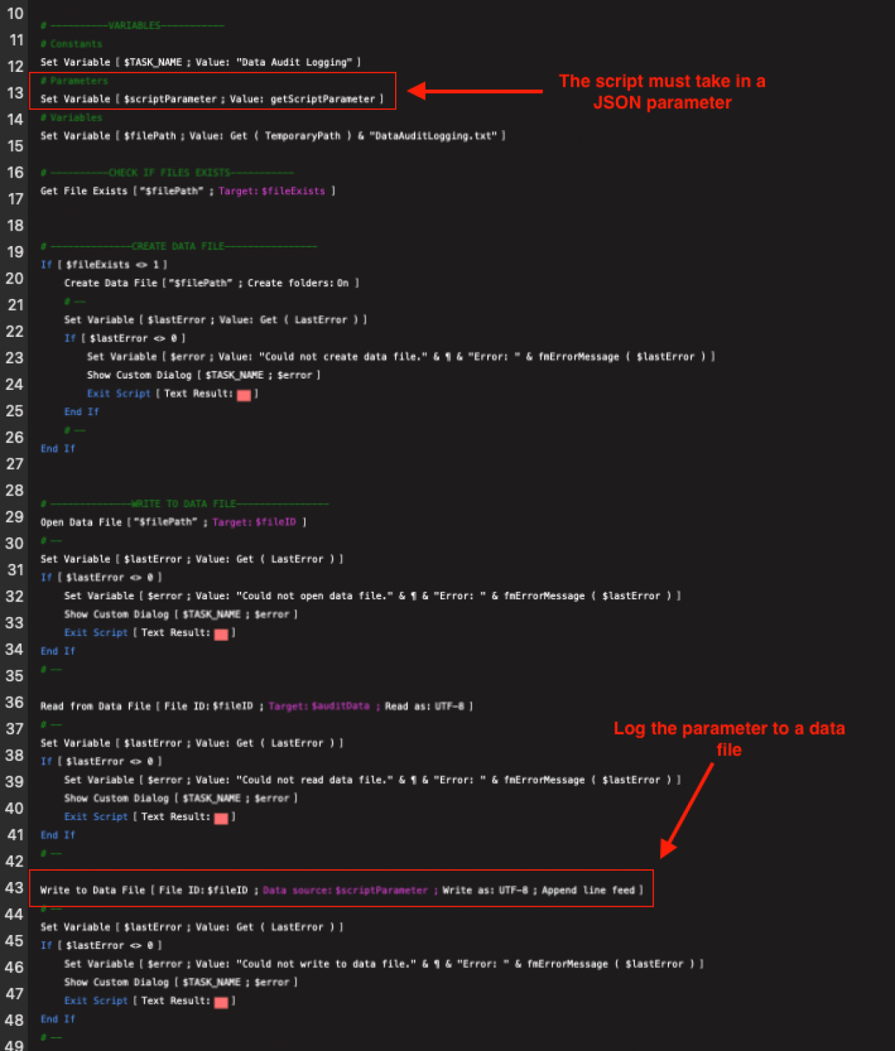 on window transaction script.