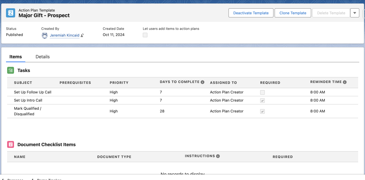 salesforce nonprofit cloud action plan template.