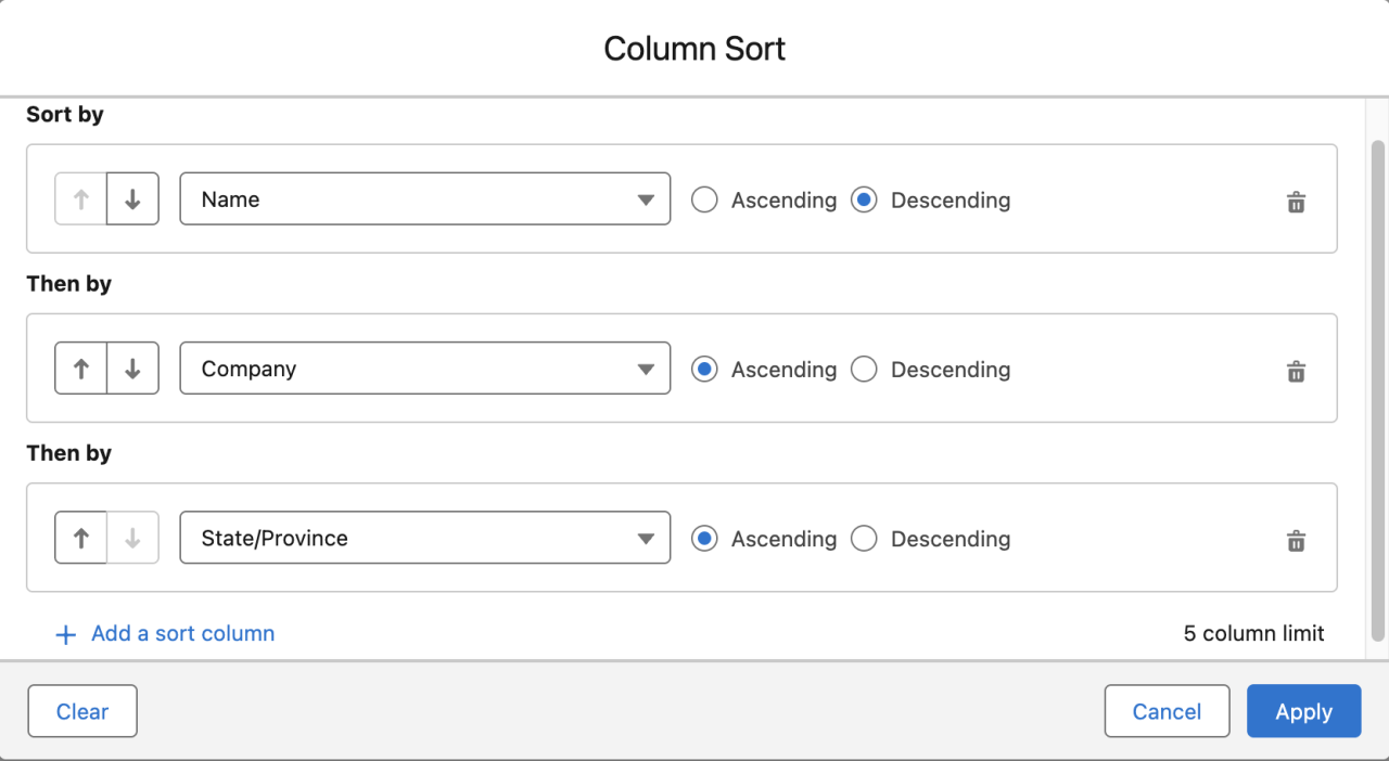 Sorting a List View by Multiple Columns.