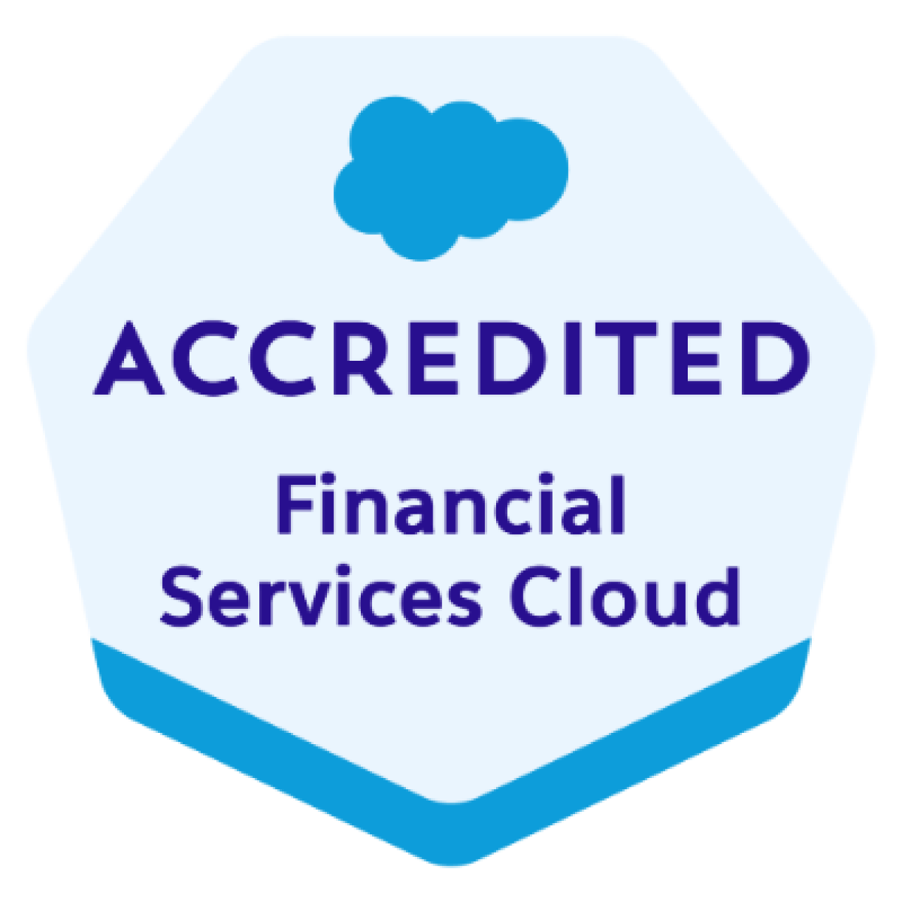 salesforce financial services cloud accredited professional badge.