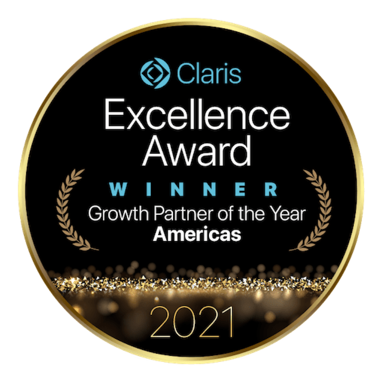 claris award badge growth americas db services 2021.