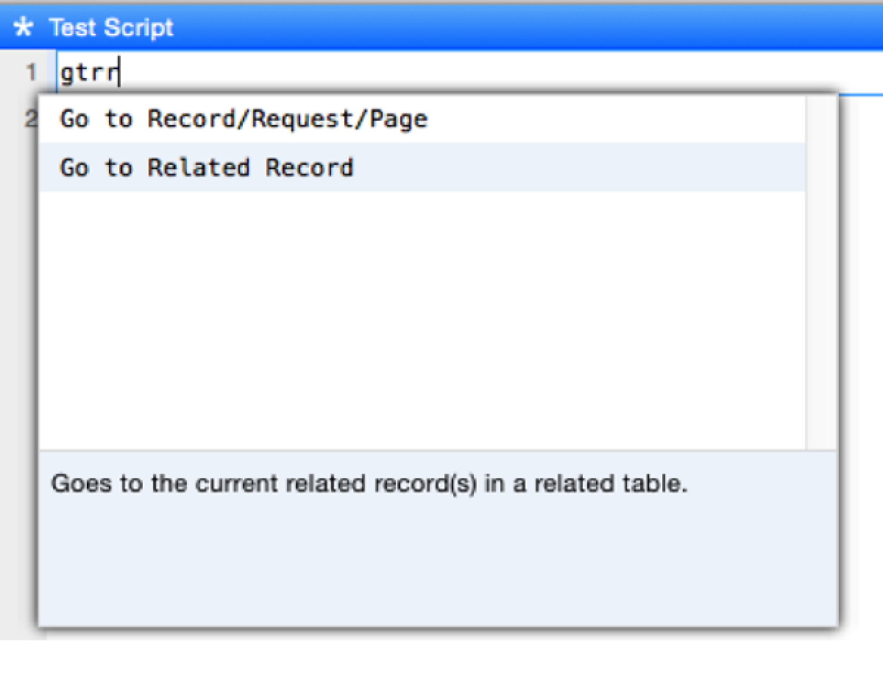 filemaker script acronym completion icon.