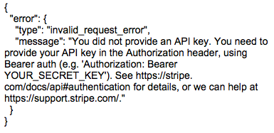 FileMaker And Stripe Error Object